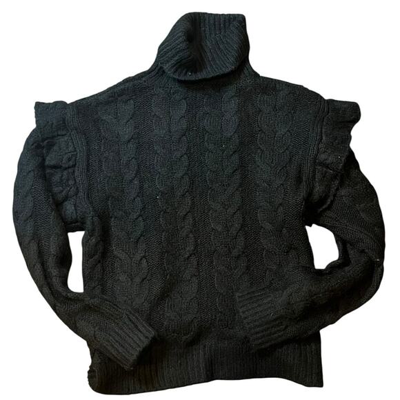 Joe’s Jeans The Adeline Turtleneck Wool Blend Sweater Black size small NWT - Picture 1 of 7